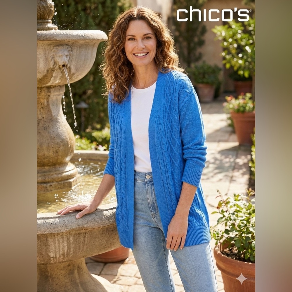 Chico's Vibrant Blue Women's Cardigan